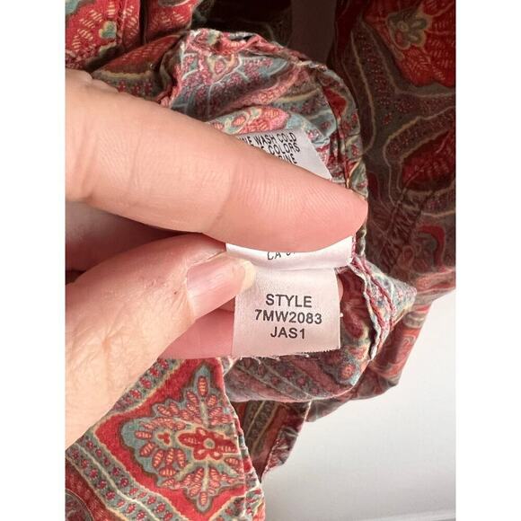 Vintage Y2K Lucky Brand Dungarees Printed Button Down Men's Size Small - Picture 7 of 9